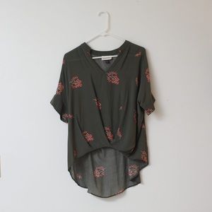 Cocoon, High-Low, Short Sleeve Top